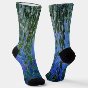 Claude Monet - Water Lilies with weeping willow Socks