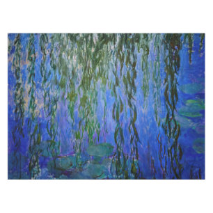 Claude Monet - Water Lilies with weeping willow Tablecloth