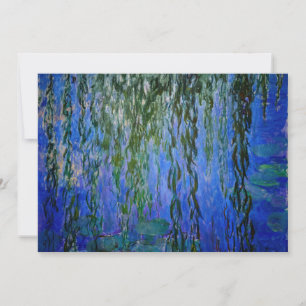 Claude Monet - Water Lilies with weeping willow Thank You Card