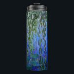 Claude Monet - Water Lilies with weeping willow Thermal Tumbler<br><div class="desc">Water Lilies with weeping willow branches / Nympheas avec rameaux de saule by Claude Monet in 1916-1919</div>