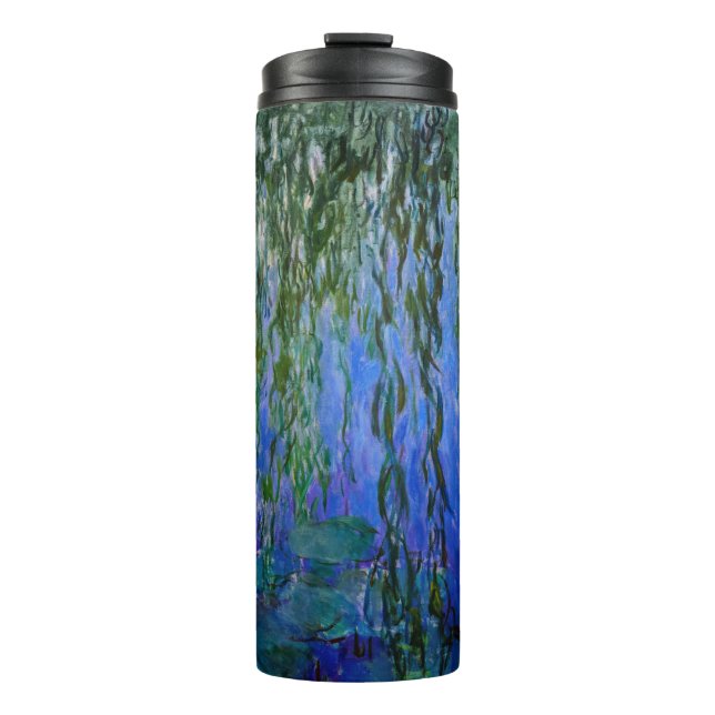Claude Monet - Water Lilies with weeping willow Thermal Tumbler (Front)