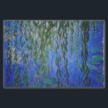 Claude Monet - Water Lilies with weeping willow Tissue Paper<br><div class="desc">Water Lilies with weeping willow branches / Nympheas avec rameaux de saule by Claude Monet in 1916-1919</div>