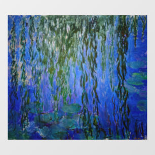 Claude Monet - Water Lilies with weeping willow Window Cling