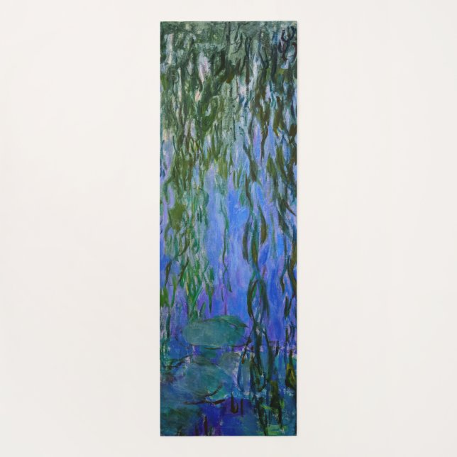 Claude Monet - Water Lilies with weeping willow Yoga Mat (Back)