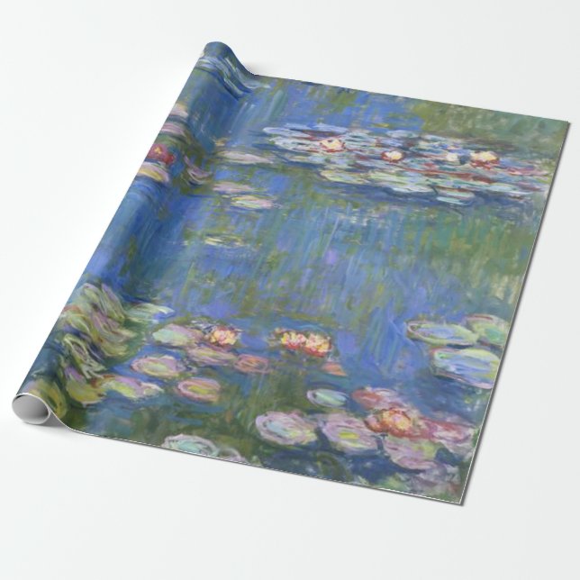Claude Monet // Water Lilies Wrapping Paper (Unrolled)