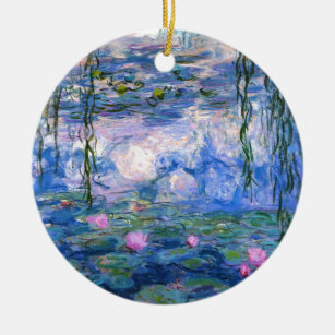 Claude Monet Water Lillies 1919 Ceramic Tree Decoration