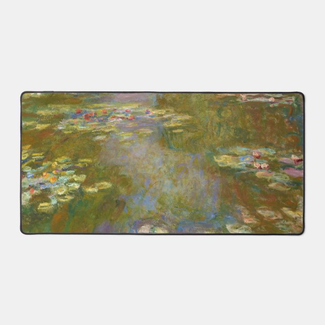 Claude Monet - Water Lily Pond 1917 Desk Mat (Front)