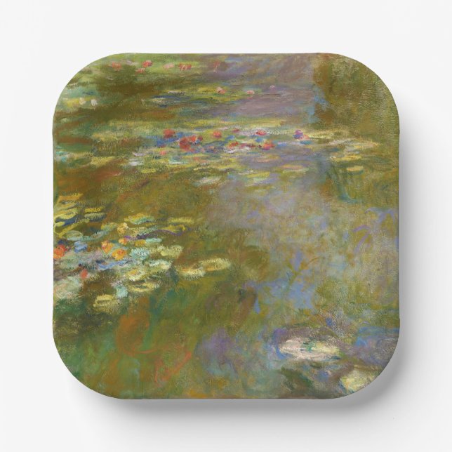 Claude Monet - Water Lily Pond 1917 Paper Plate (Front)