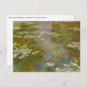 Claude Monet - Water Lily Pond 1917 Postcard