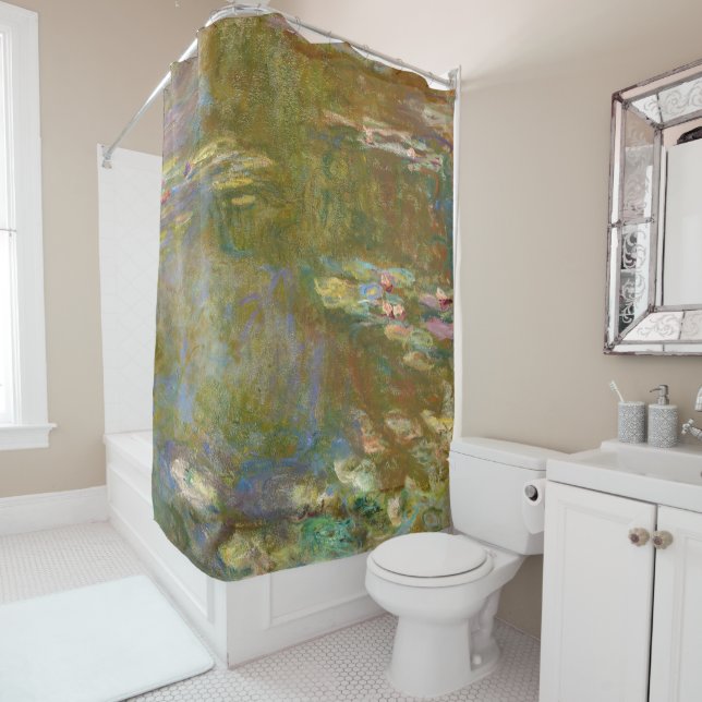 Claude Monet - Water Lily Pond 1917 Shower Curtain (In Situ)