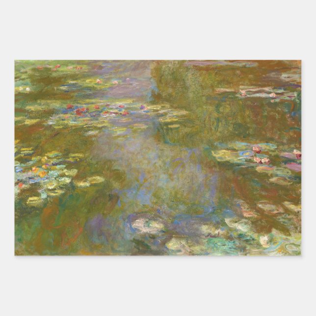 Claude Monet - Water Lily Pond 1917 Wrapping Paper Sheet (Front)