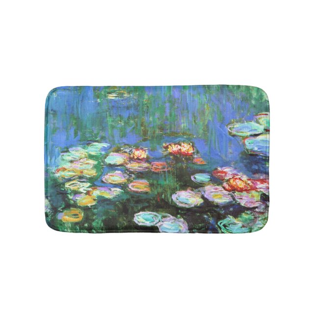 Claude Monet Water Lily Pond Bath Mat (Front)