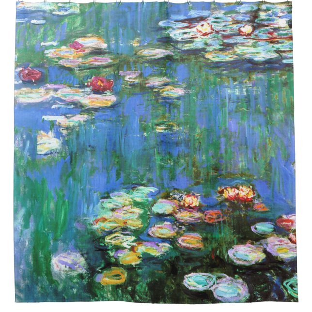 Claude Monet Water Lily Pond Fine Art Shower Curtain (Front)