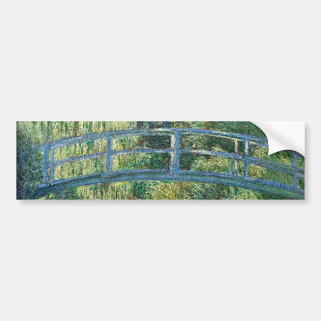 Claude Monet - Water Lily pond, Green Harmony Bumper Sticker (Front)