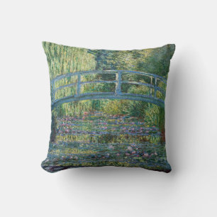 Claude Monet - Water Lily pond, Green Harmony Cushion