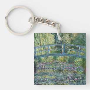 Claude Monet - Water Lily pond, Green Harmony Key Ring