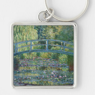 Claude Monet - Water Lily pond, Green Harmony Key Ring