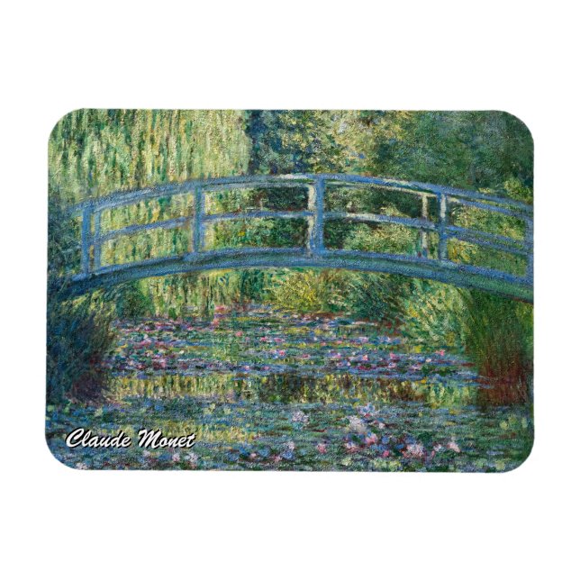 Claude Monet - Water Lily pond, Green Harmony Magnet (Horizontal)