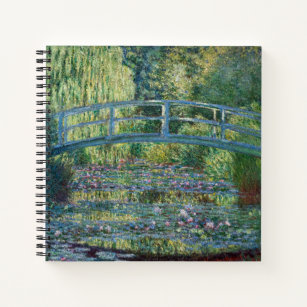 Claude Monet - Water Lily pond, Green Harmony Notebook