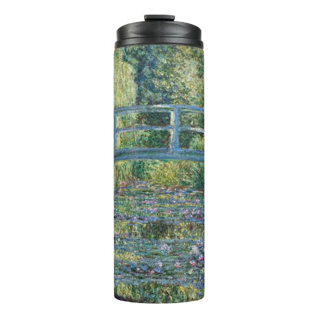 Claude Monet - Water Lily pond, Green Harmony Thermal Tumbler (Front)
