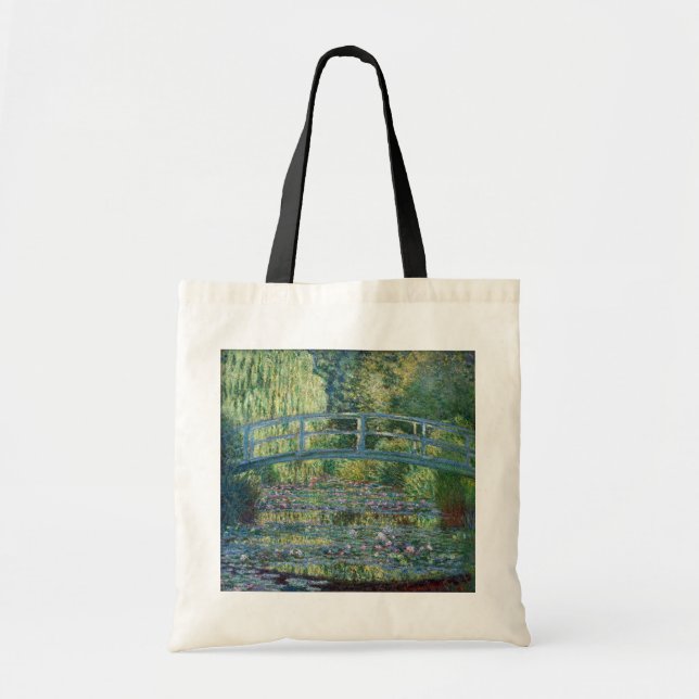 Claude Monet - Water Lily pond, Green Harmony Tote Bag (Front)