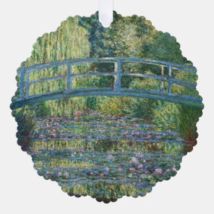 Claude Monet - Water Lily pond, Green Harmony Tree Decoration Card