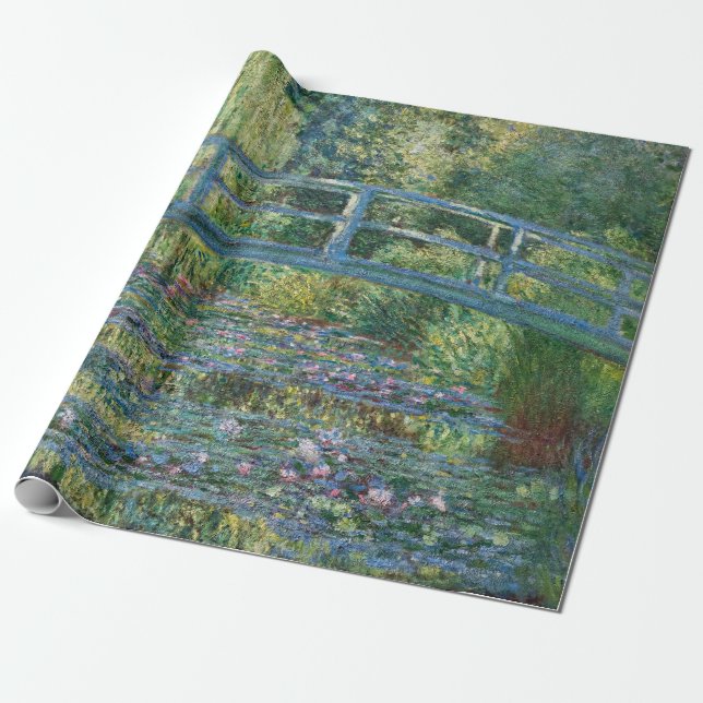 Claude Monet - Water Lily pond, Green Harmony Wrapping Paper (Unrolled)
