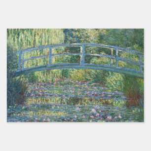 Claude Monet - Water Lily pond, Green Harmony Wrapping Paper Sheet