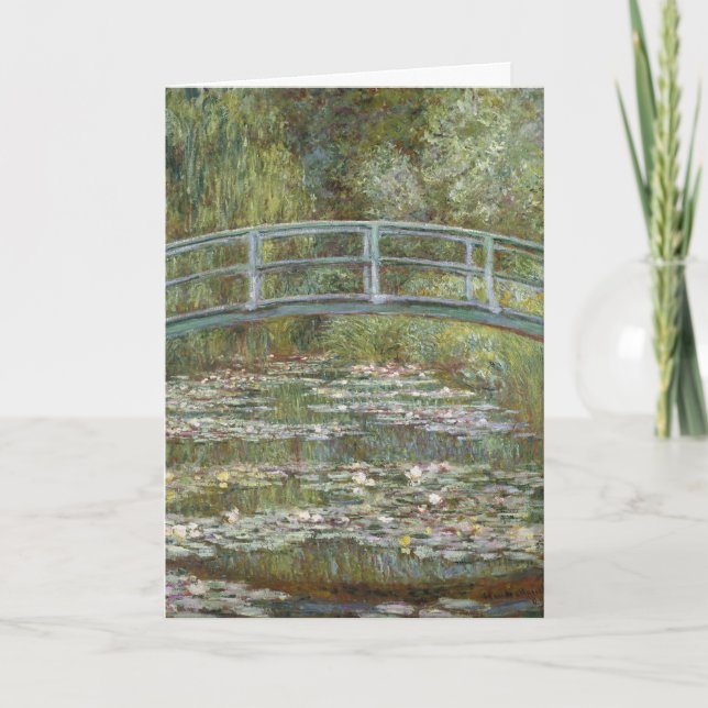 Claude Monet Water Lily Pond (Japanese Footbridge) Card (Front)
