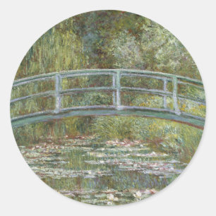 Claude Monet Water Lily Pond (Japanese Footbridge) Classic Round Sticker