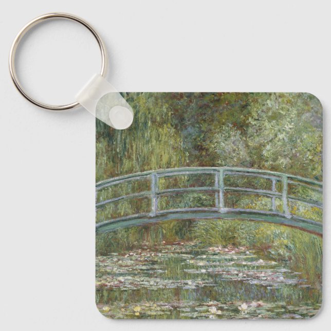Claude Monet Water Lily Pond (Japanese Footbridge) Key Ring (Front)