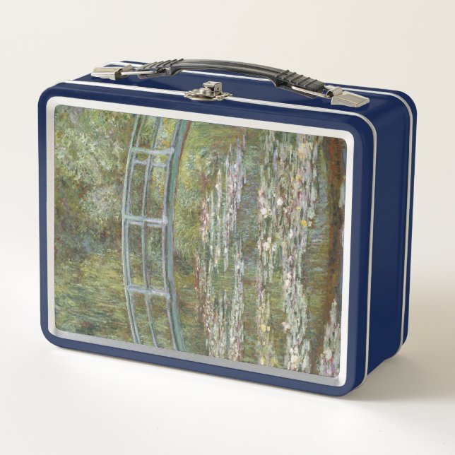 Claude Monet Water Lily Pond (Japanese Footbridge) Metal Lunch Box (Front)