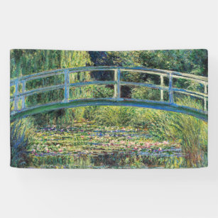 Claude Monet - Water Lily Pond & Japanesese Bridge Banner