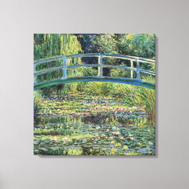 Claude Monet - Water Lily Pond & Japanesese Bridge Canvas Print (Front)