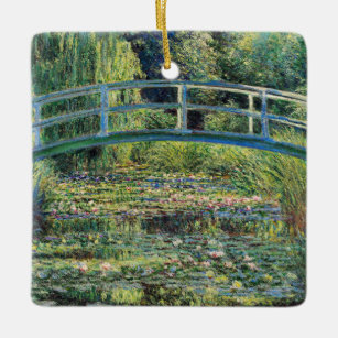 Claude Monet - Water Lily Pond & Japanesese Bridge Ceramic Ornament