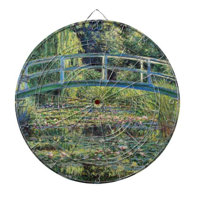 Claude Monet - Water Lily Pond & Japanesese Bridge Dartboard (Front)