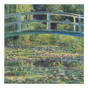 Claude Monet - Water Lily Pond & Japanesese Bridge Faux Canvas Print