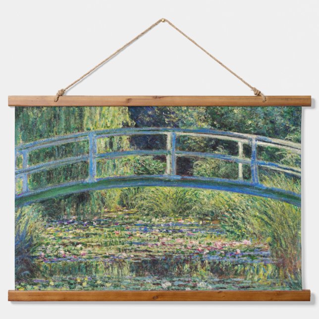 Claude Monet - Water Lily Pond & Japanesese Bridge Hanging Tapestry (Front)