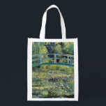 Claude Monet - Water Lily Pond & Japanesese Bridge Reusable Grocery Bag<br><div class="desc">The Water Lily Pond and the Japanese Bridge / Le Bassin aux nympheas - Claude Monet,  1899</div>