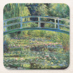 Claude Monet - Water Lily Pond & Japanesese Bridge Square Paper Coaster<br><div class="desc">The Water Lily Pond and the Japanese Bridge / Le Bassin aux nympheas - Claude Monet,  1899</div>