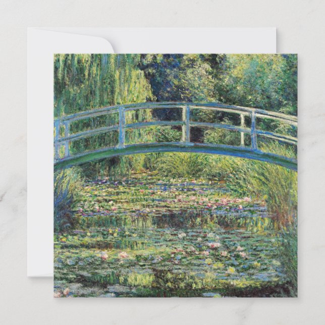 Claude Monet - Water Lily Pond & Japanesese Bridge Thank You Card (Front)