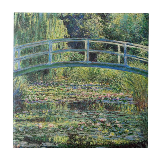 Claude Monet - Water Lily Pond & Japanesese Bridge Tile (Front)