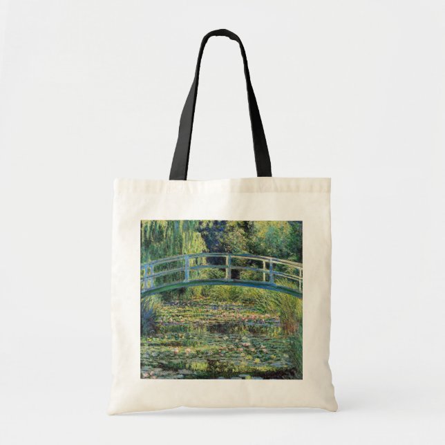 Claude Monet - Water Lily Pond & Japanesese Bridge Tote Bag (Front)