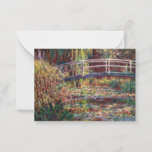 Claude Monet - Water Lily pond, Pink Harmony Card