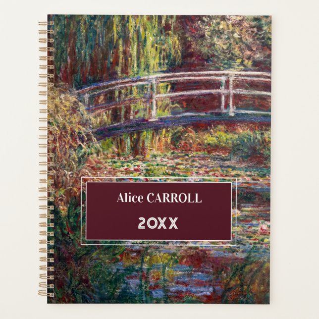 Claude Monet - Water Lily pond, Pink Harmony Planner (Front)