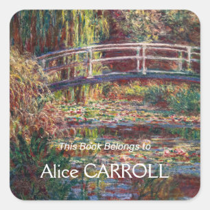 Claude Monet - Water Lily pond, Pink Harmony Square Sticker