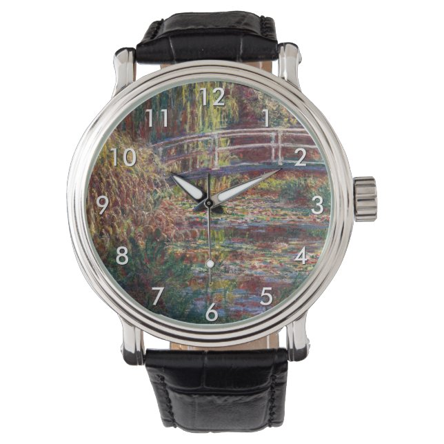 Claude Monet - Water Lily pond, Pink Harmony Watch (Front)