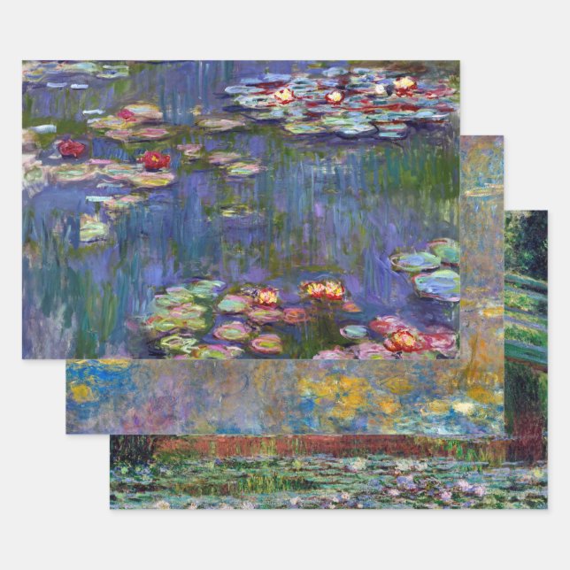 Claude Monet, Water Lily Pond Wrapping Paper Sheet (Set)