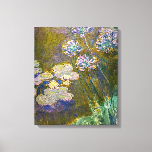 Claude Monet - Waterlilies and Agapanthus Canvas Print (Front)