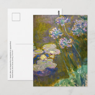 Claude Monet - Waterlilies and Agapanthus Postcard